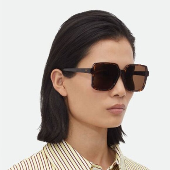 ?️ New Bottega Veneta BV1317SK 002 Sunglasses - Havana Frame, Brown Lenses main image 4